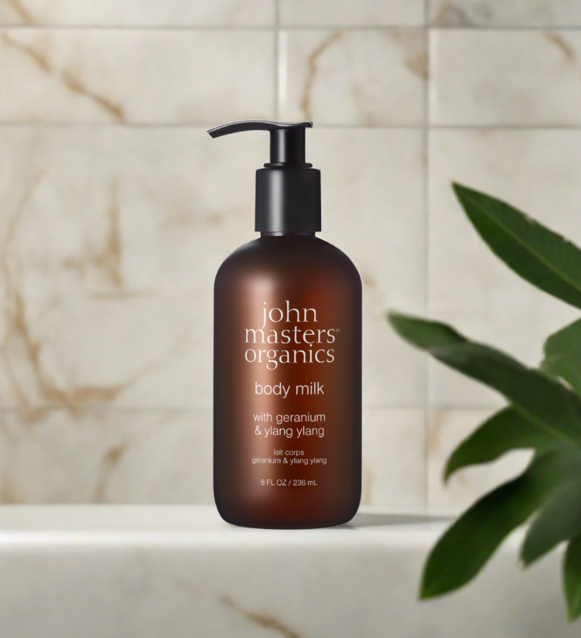 john masters organics body milk with geranium and ylang ylang