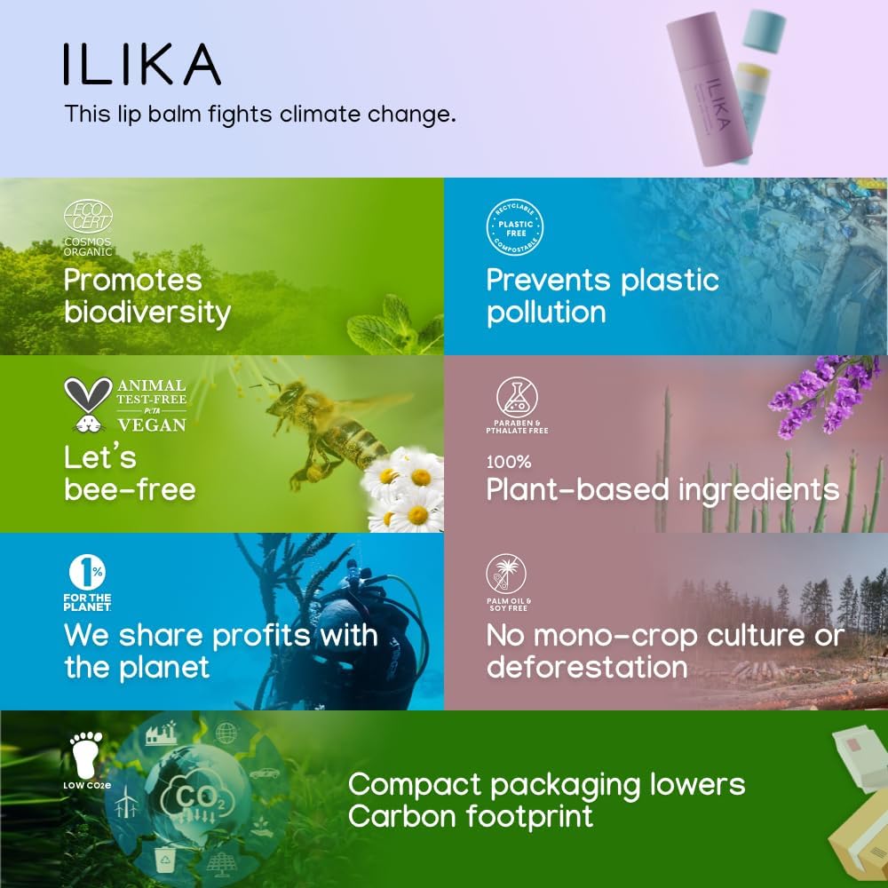 ILIKA Organic Lip Balm, Classic Collection